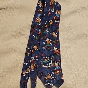 Garfield Golf Tie 1978 Vintage Balancine Hot Cakes Cartoon Character Necktie Men